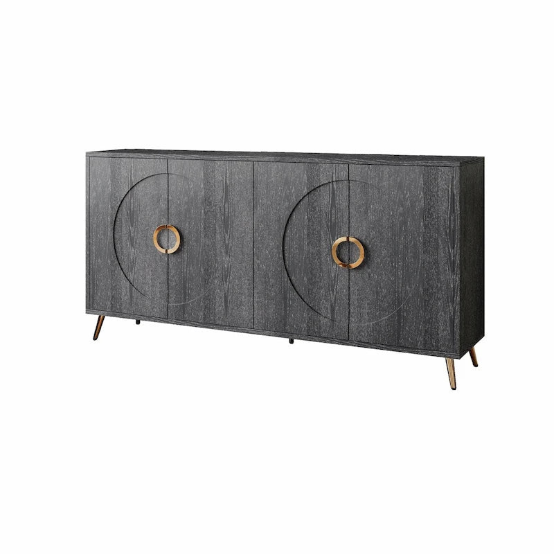 Madia/Credenza moderna laccata in legno a 4 ante
