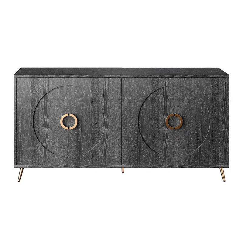 Madia/Credenza moderna laccata in legno a 4 ante