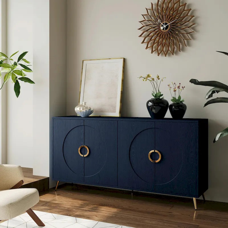 Madia/Credenza moderna laccata in legno a 4 ante