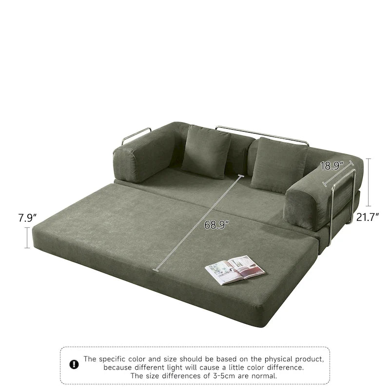 JASIWAY Divano Letto Trasformabile Moderno Vintage