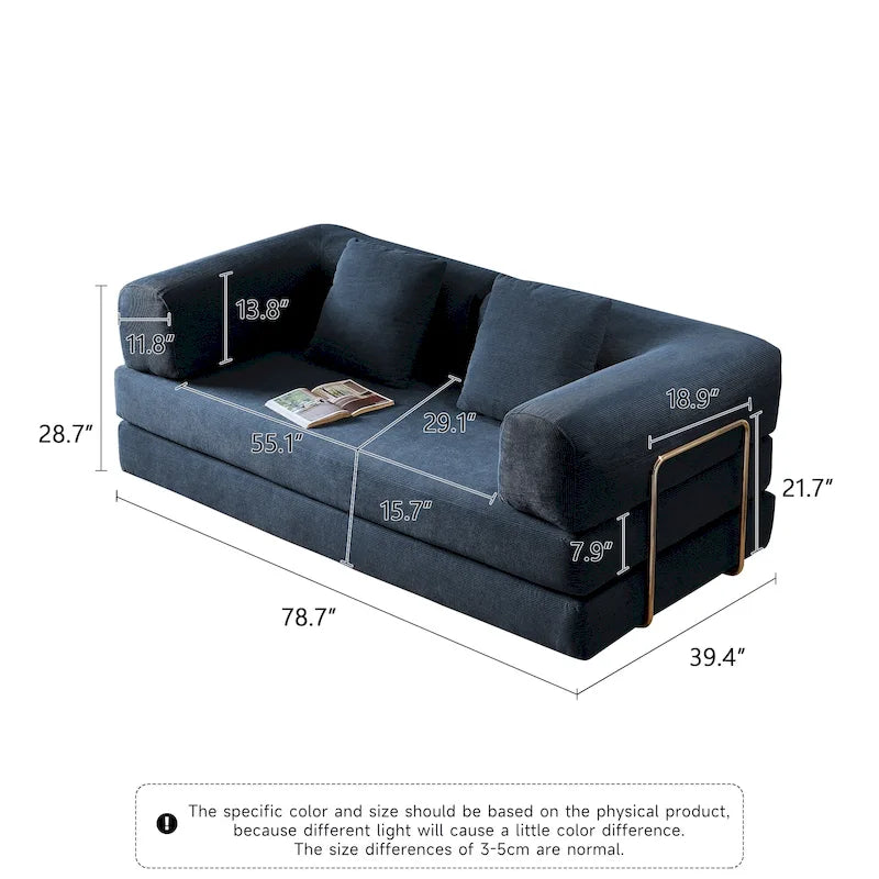 JASIWAY Divano Letto Trasformabile Moderno Vintage