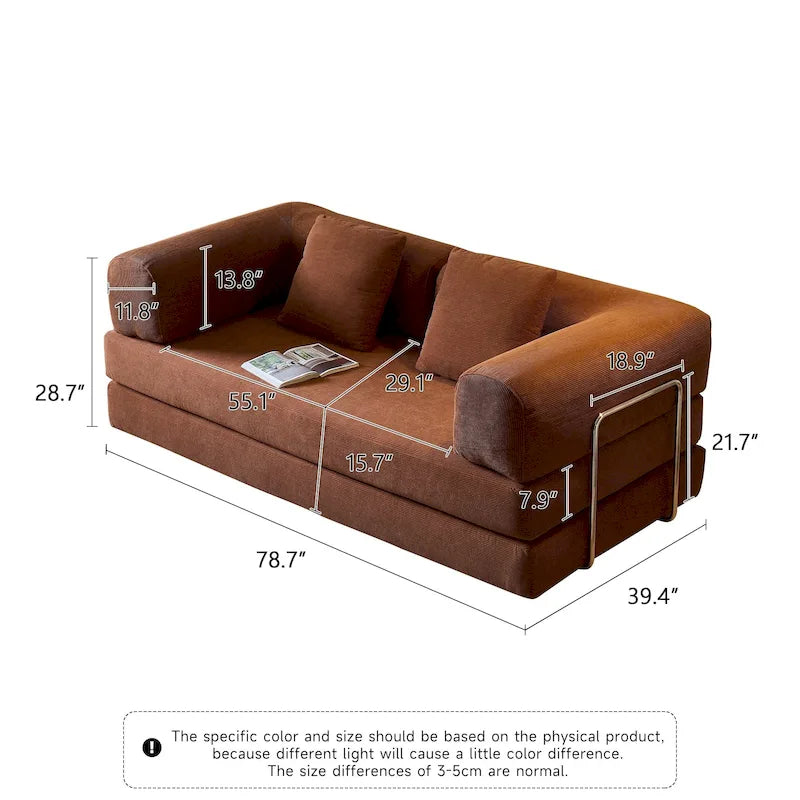 JASIWAY Divano Letto Trasformabile Moderno Vintage