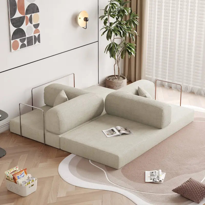 JASIWAY Divano Letto Trasformabile Moderno Vintage