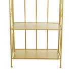 Scaffale pieghevole alto a 5 ripiani in metallo a spirale per interni ed esterni - Oro o Bianco - Roche River Decor