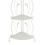 Scaffale pieghevole alto a 5 ripiani in metallo a spirale per interni ed esterni - Oro o Bianco - Roche River Decor