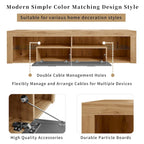 Mobili porta TV di design moderno per TV fino a 80 pollici, mobile TV con luci LED, mobile multimediale con 6 armadietti contenitori