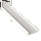 Letto a soppalco basso classico singolo CraftPorch con lavagna, scivolo e scaletta