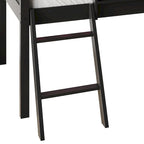 Letto a soppalco basso classico singolo CraftPorch con lavagna, scivolo e scaletta