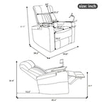 Poltrona reclinabile girevole a 270° multifunzione per home theater