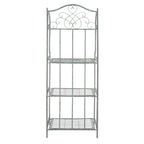 SAFAVIEH Bryn Scaffale da panettiere da esterno a 4 ripiani in ferro battuto vittoriano - 25 pollici L x 15 pollici P x 63 pollici H - 25 L x 15 P x 63 H