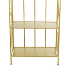 Scaffale pieghevole alto a 5 ripiani in metallo a spirale per interni ed esterni - Oro o Bianco - Roche River Decor