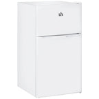 HOMCOM Mini Frigorifero a Doppia Porta con Congelatore, Frigo Compatto da 90 litri con Ripiano Regolabile, Termostato Regolabile