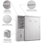 Letto a scomparsa Full Murphy Key West con armadio guardaroba (88W) di Bestar