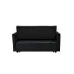 Divanetto Futon Moderno in Velluto con Schienale Reclinabile e Tasche, 2 Posti – Grigio Scuro / Grigio Chiaro / Blu / Nero