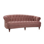 Divano Chesterfield trapuntato in velluto La Rosa 84 Mid-Century Modern