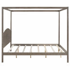 Letto a piattaforma a baldacchino King Size con testiera e gambe di supporto