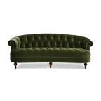Divano Chesterfield trapuntato in velluto La Rosa 84 Mid-Century Modern