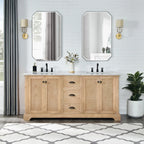 Mobile bagno Hervas con top in marmo naturale senza specchio