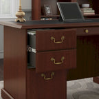 Scrivania Direzionale Bush Furniture Saratoga con Cassetti e Vani Contenitori