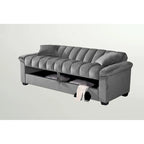 Divano letto convertibile in velluto da 82,7" con 2 cuscini