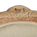 Poltrona con orecchioni Kali Oak in lino naturale - 34Lx34Px40H
