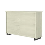 Set camera da letto 4 pezzi stile rustico - 2 comodini, 1 cassettone e 1 comò