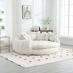 Comodo divano letto matrimoniale Loaf, divano letto oversize con braccioli