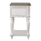 Comodino con Gambe Antico Bianco Magnolia Manor