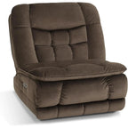 MCombo Poltrona Reclinabile Basculante Elettrica Oversize senza Braccioli con Doppio Motore, Reclinabile Zeroarms Perfetta per Soggiorno in Tessuto PR607