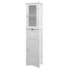 Colonna da bagno alta, autoportante, con ante e cassetto