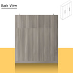 Armadio moderno freestanding in legno massiccio con ripiani