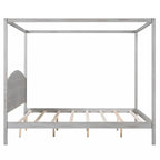 Letto a piattaforma a baldacchino King Size con testiera e gambe di supporto
